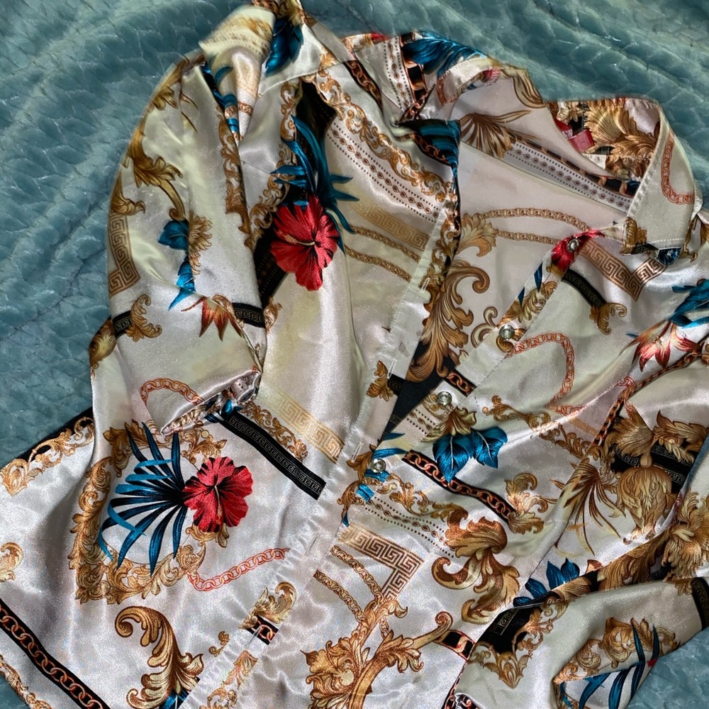 DETAILED SILK BLOUSE - Picture 2 of 2